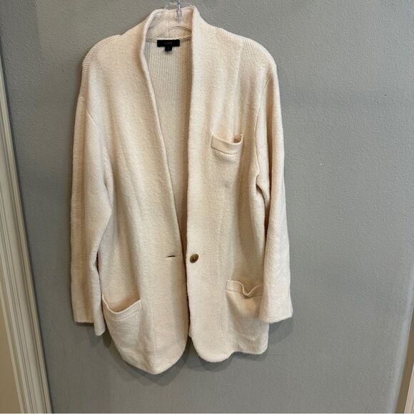 J.Crew | L | ivory Cocoon Sweater Blazer - Picture 2 of 12